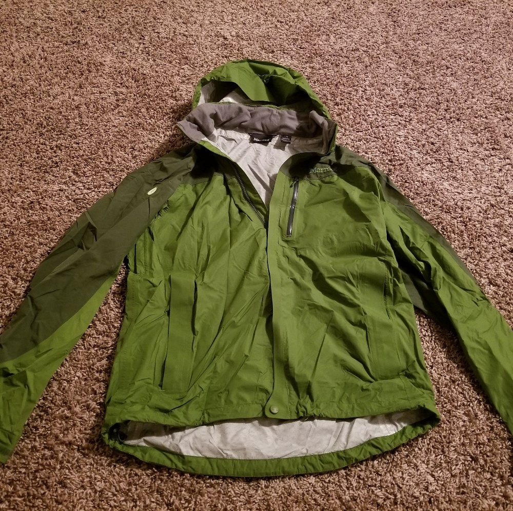 Men's Large Green Marmot Rain Jacket